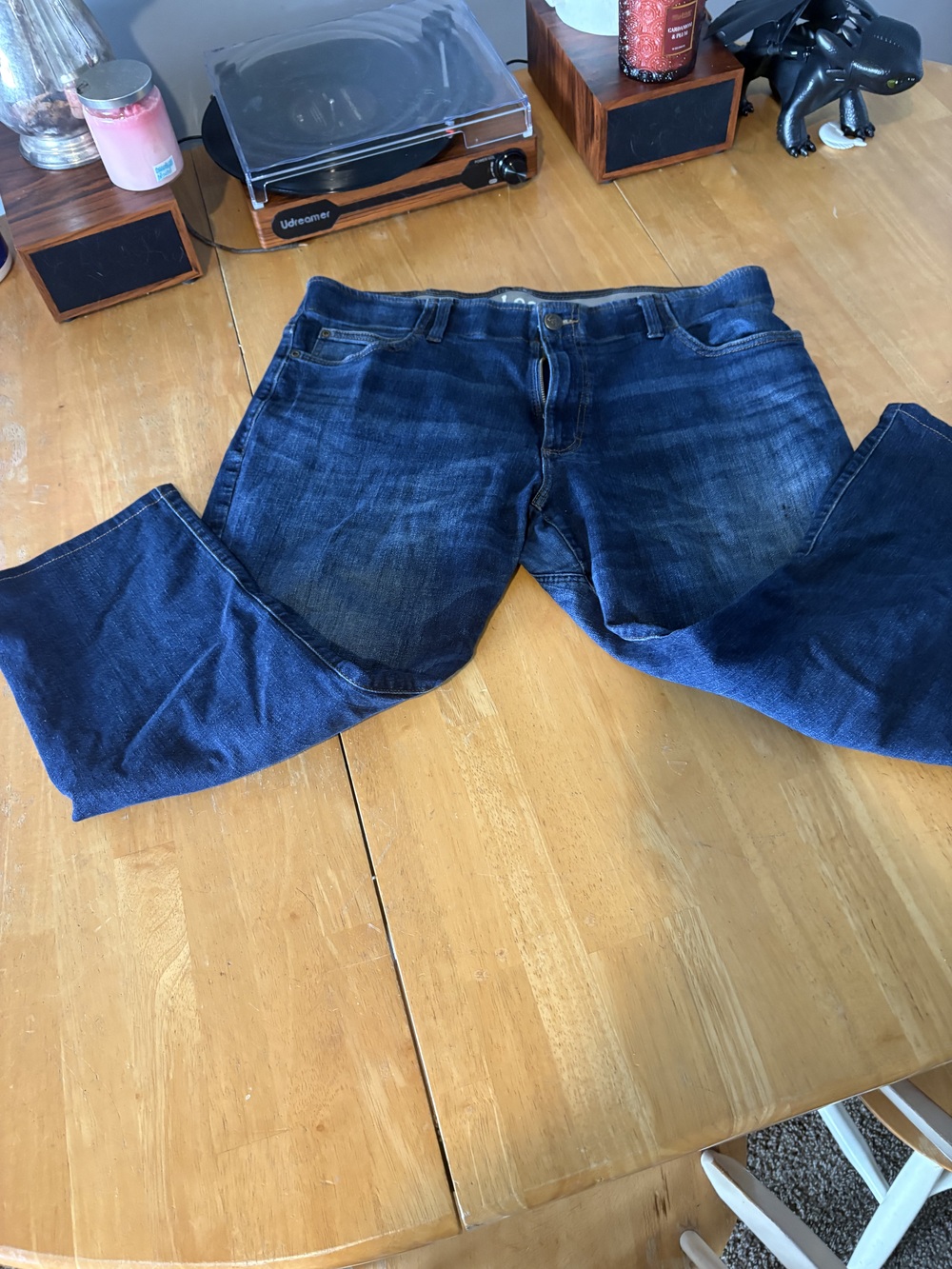 Lee Extreme Motion MVP Men's Blue Jeans 38x30 Straight Tapered Leg Stretch